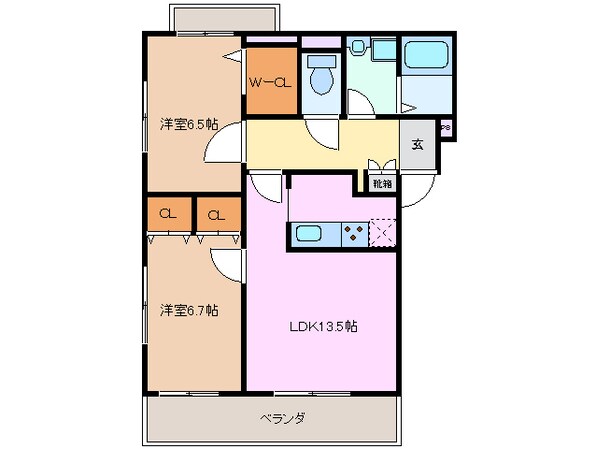 日永駅 徒歩13分 3階の物件間取画像